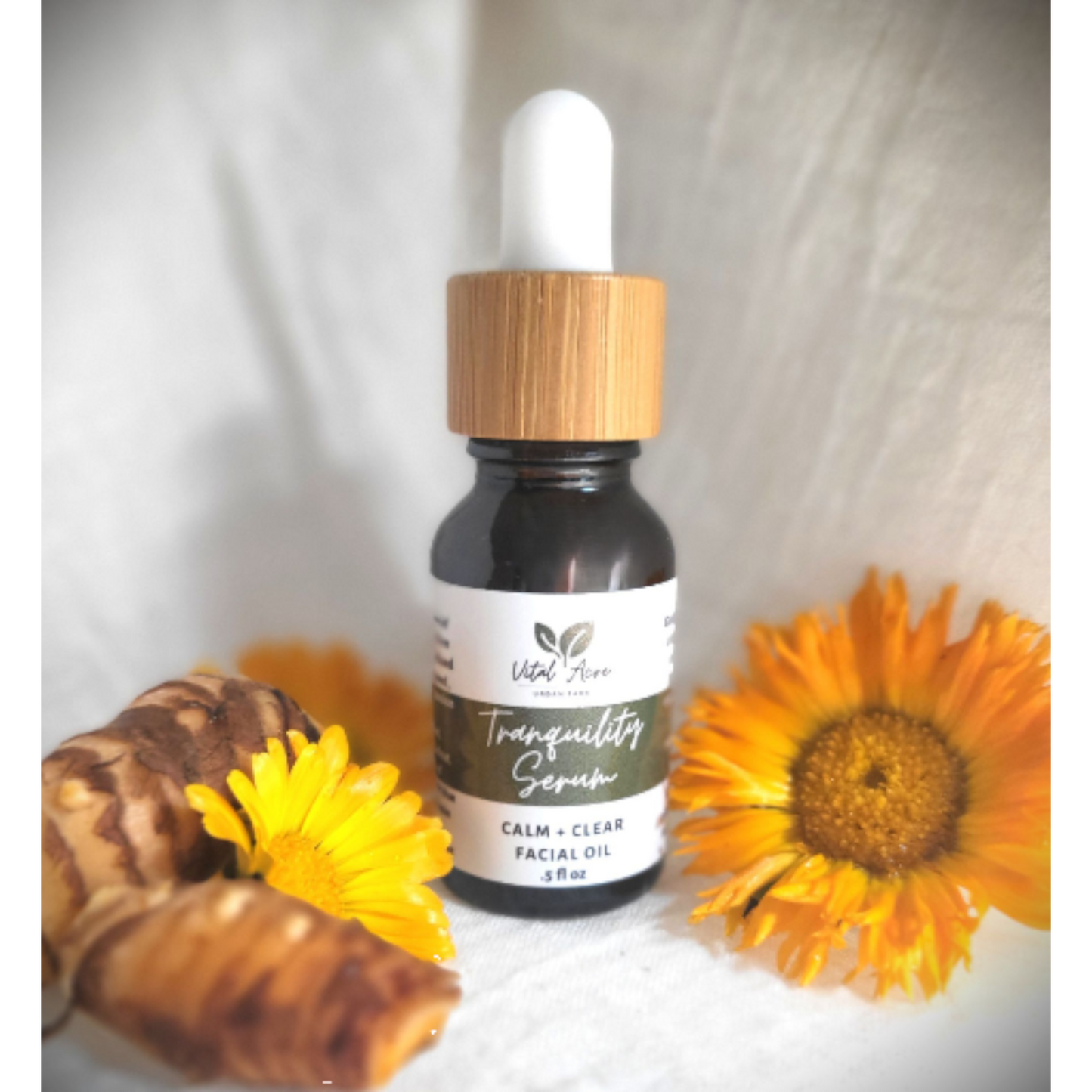 Tranquility Serum | Calendula & Turmeric Facial Oil for Oily, Combination & Acne Prone Skin