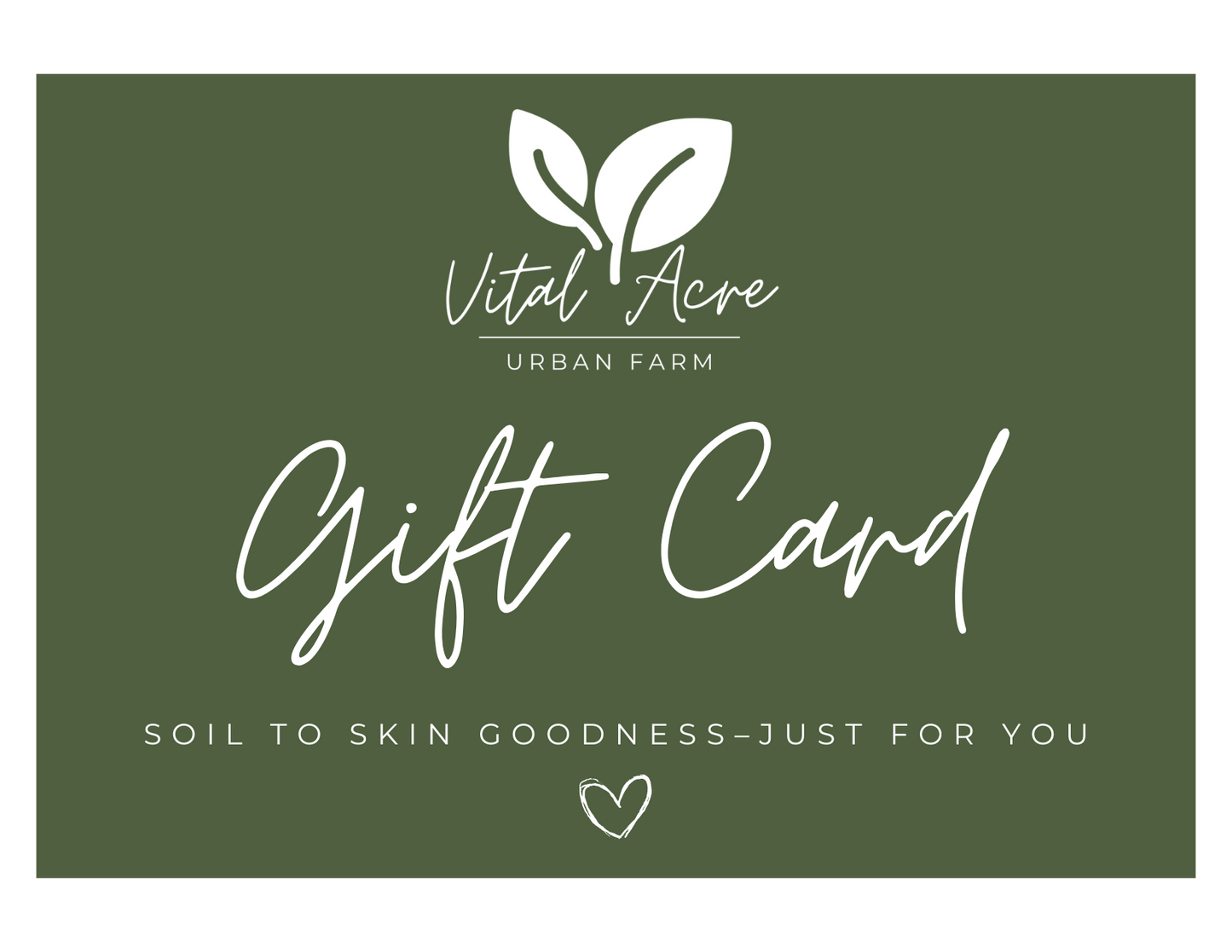 Gift Card from Vital Acre Urban Farm
