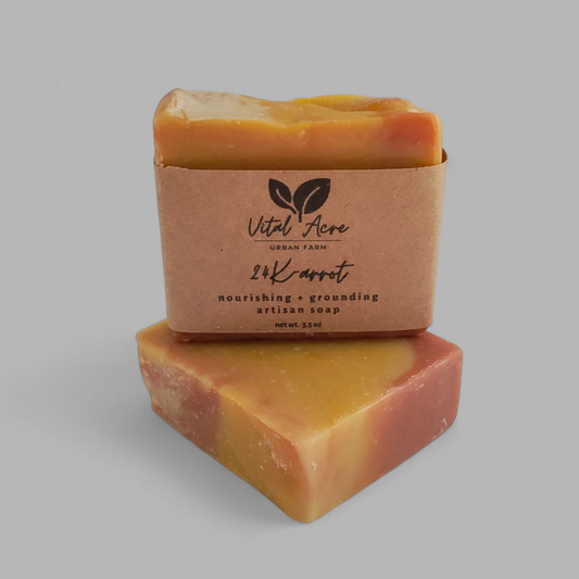 24K-arrot Soap | All Natural Carrot Soap | Palm oil free