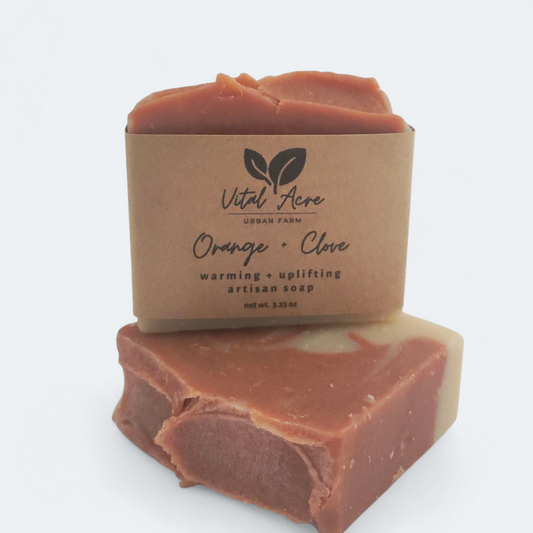 Orange + Clove Soap | All Natural | Coconut oil free