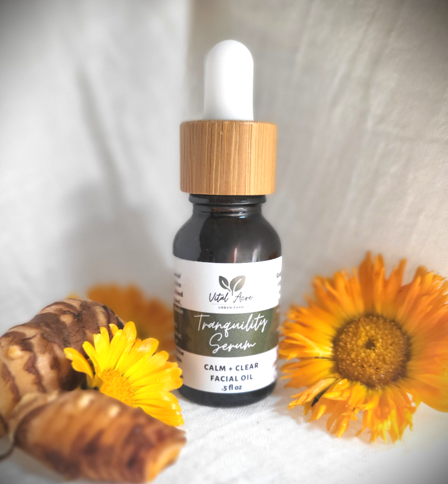 Tranquility Serum  | Calendula & Turmeric Facial Oil for Oily, Combination & Acne Prone Skin