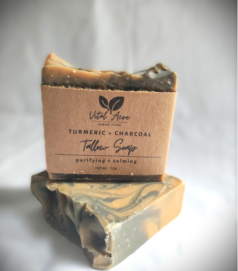Turmeric + Charcoal Cleansing Face Bar | Tallow Soap