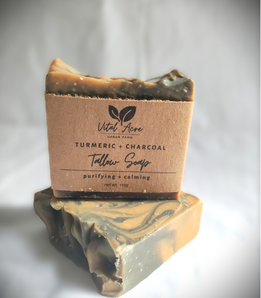 Turmeric + Charcoal Cleansing Face Bar | Tallow Soap