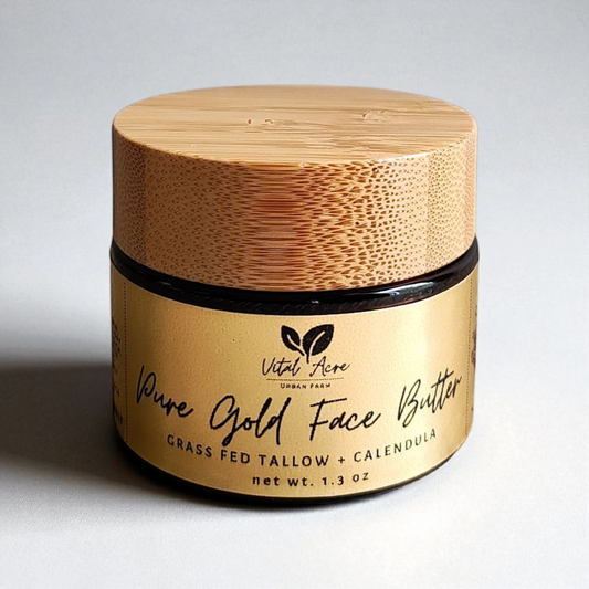 Pure Gold Face Butter | Pasture Raised Tallow + Calendula for Radiant Skin