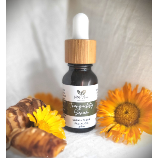 Tranquility Serum  | Calendula & Turmeric Facial Oil for Oily, Combination & Acne Prone Skin