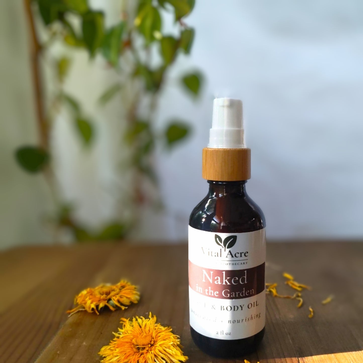 Naked in the Garden Face + Body Oil | Calendula Infused & Unscented  for Sensitive Skin
